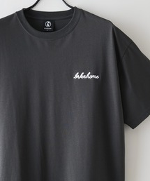 【BRKNHOME/ブロークンホーム】×【ZERO STAIN/ゼロステイン】【裾・袖ドローコードで変化】コラボTシャツ 汗染み防止 チェーン刺繍 オーバーサイズ