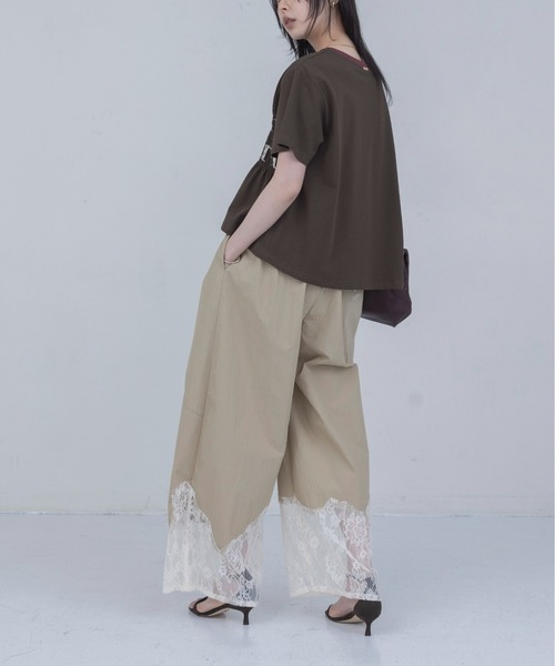 Eimee Law（エイミーロウ）の「ロゴプリント シャーリングTシャツ（Tシャツ/カットソー・レディース・ブラウン/ブラック/オフホワイト・FREE）」の14枚目の写真