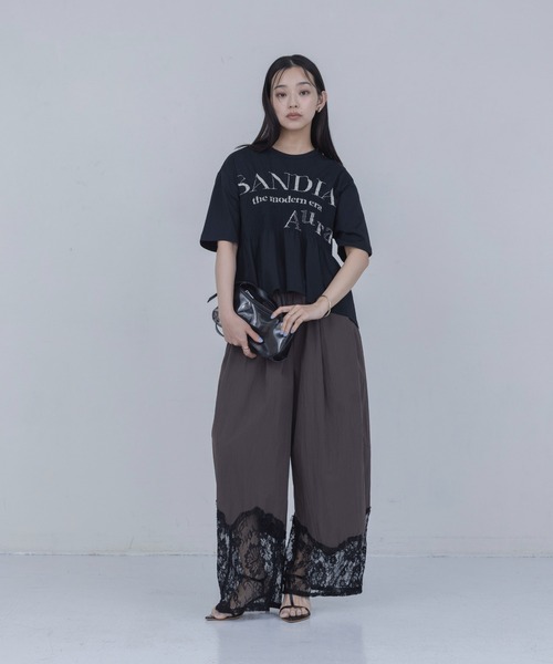 Eimee Law（エイミーロウ）の「ロゴプリント シャーリングTシャツ（Tシャツ/カットソー・レディース・ブラウン/ブラック/オフホワイト・FREE）」の17枚目の写真
