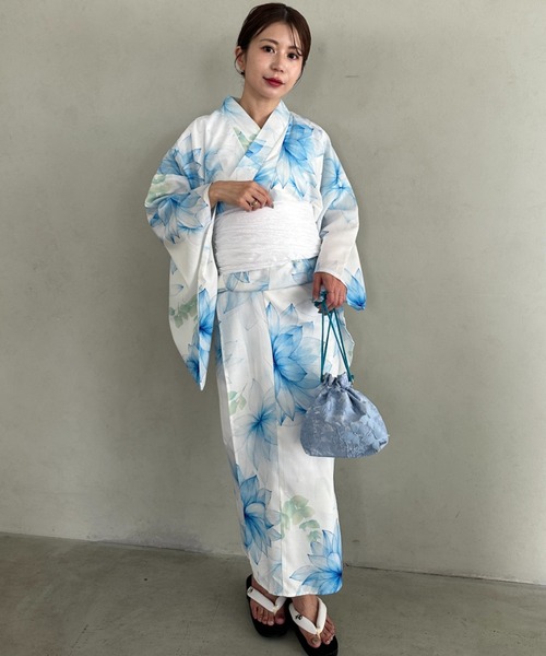 MYMOOD.(マイムード)の「浴衣2点セット(浴衣/帯)選べる6柄♪1枚仕立てで着付け楽々 1人で着られる(浴衣/帯)■動画あり(浴衣・レディース・その他1/その他2/その他3/その他4/その他5/その他6・FREE)」の1枚目の写真