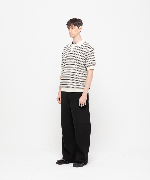 CHAMBROS（チャンブロス）の「オーバーサイズカラー半袖ニット[クリーム]（Tシャツ/カットソー・レディース・その他・MEDIUM/LARGE/X-LARGE）」の3枚目の写真