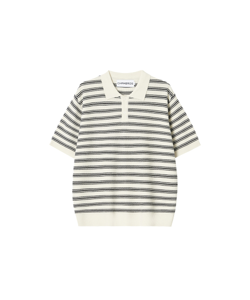 CHAMBROS（チャンブロス）の「オーバーサイズカラー半袖ニット[クリーム]（Tシャツ/カットソー・レディース・その他・MEDIUM/LARGE/X-LARGE）」の6枚目の写真