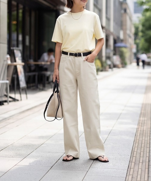 STYLE DELI（スタイルデリ）の「風合い加工ストレートコットンワイドパンツ（その他パンツ・レディース・ライトベージュ・L/M/S）」の7枚目の写真