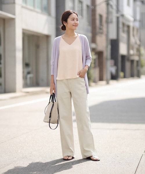 STYLE DELI（スタイルデリ）の「風合い加工ストレートコットンワイドパンツ（その他パンツ・レディース・ライトベージュ・L/M/S）」の9枚目の写真