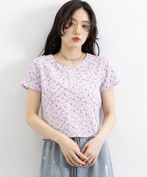 RAGEBLUE（レイジブルー）の「花柄コンパクトヘンリーネックTシャツ（Tシャツ/カットソー）」