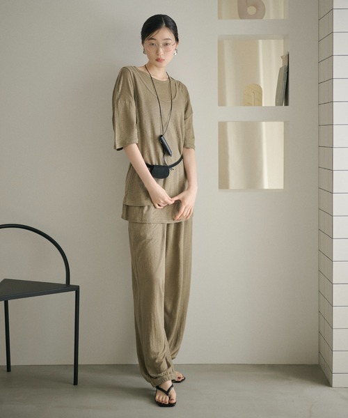 LAULEN(ローレン)の「2set layered tops /2SETレイヤードトップス(Tシャツ/カットソー・レディース・ホワイト/カーキ/ブラック・FREE)」の17枚目の写真