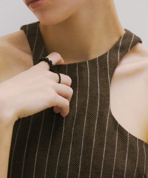 todayful Gem Stone Ring BLK ブラック 2set Orb Stone Ring（リング）｜TODAYFUL（トゥデイフル）の