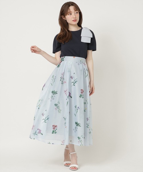 SWINGLE（スウィングル）の「【5/8(Fri)発売】ショルダーリボンカットソー（Tシャツ/カットソー・レディース・ピンク/オフホワイト/ブラック/ネイビー・FREE）」の18枚目の写真