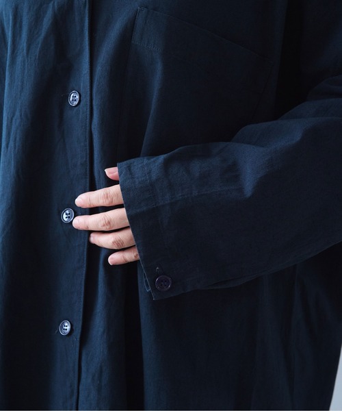 yuni(ユニ )の「washer R/Cotton tailored shirts(テーラードジャケット・レディース・ネイビー・FREE)」の22枚目の写真