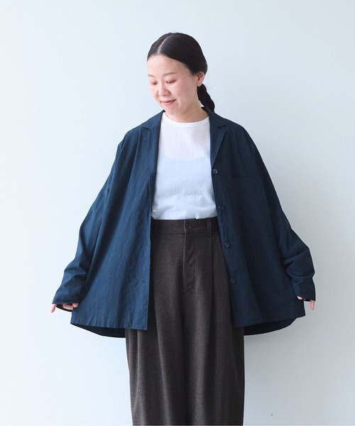 yuni(ユニ )の「washer R/Cotton tailored shirts(テーラードジャケット・レディース・ネイビー・FREE)」の13枚目の写真