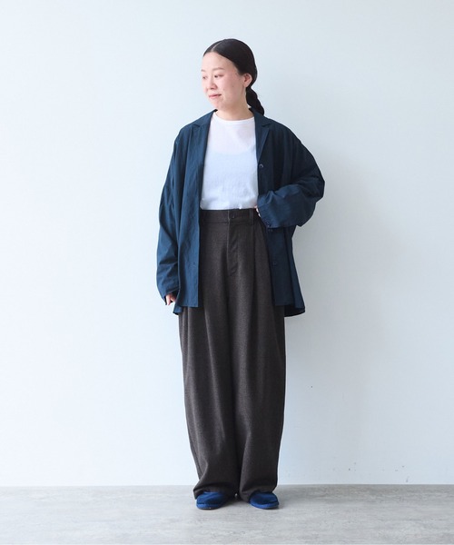 yuni(ユニ )の「washer R/Cotton tailored shirts(テーラードジャケット・レディース・ネイビー・FREE)」の9枚目の写真