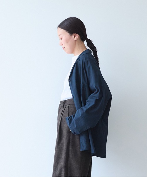 yuni(ユニ )の「washer R/Cotton tailored shirts(テーラードジャケット・レディース・ネイビー・FREE)」の14枚目の写真