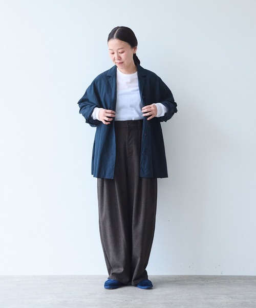 yuni(ユニ )の「washer R/Cotton tailored shirts(テーラードジャケット・レディース・ネイビー・FREE)」の8枚目の写真