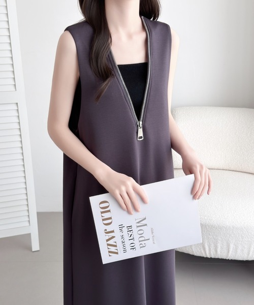 ABITOKYO(アビトーキョー)の「ジップアップVネックジャンパースカート(ジャンパースカート・レディース・カーキ/ブラック/チャコールグレー・M/L)」の17枚目の写真