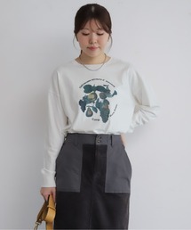 NOMBRE IMPAIR | フルーツフロッキープリント 長袖TEE(Tシャツ/カットソー)
