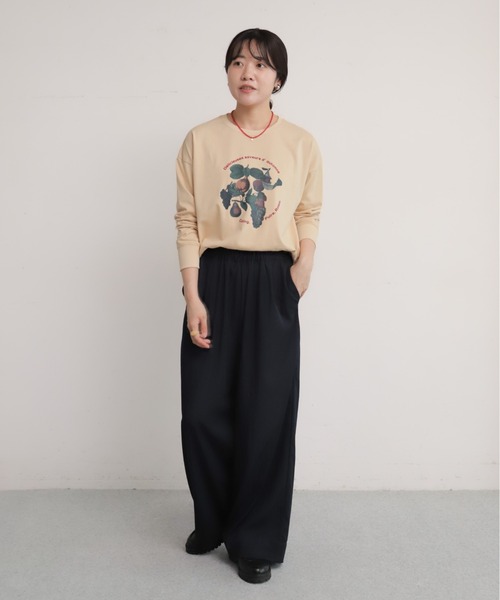 NOMBRE IMPAIR（ノンブルアンペール）の「フルーツフロッキープリント　長袖TEE（Tシャツ/カットソー・レディース・ホワイト/ベージュ・FREE）」の14枚目の写真