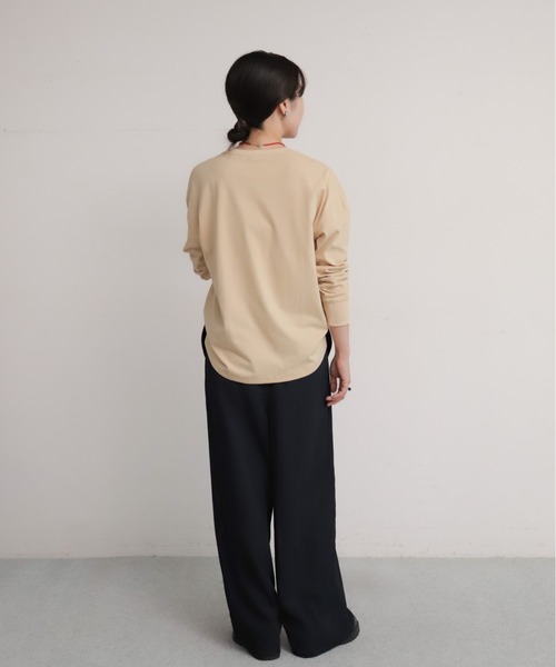 NOMBRE IMPAIR（ノンブルアンペール）の「フルーツフロッキープリント　長袖TEE（Tシャツ/カットソー・レディース・ホワイト/ベージュ・FREE）」の16枚目の写真