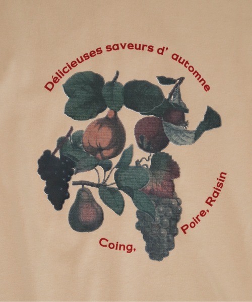 NOMBRE IMPAIR（ノンブルアンペール）の「フルーツフロッキープリント　長袖TEE（Tシャツ/カットソー・レディース・ホワイト/ベージュ・FREE）」の19枚目の写真