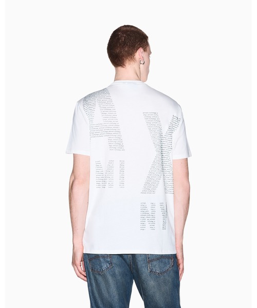 ARMANI EXCHANGE(アルマーニエクスチェンジ)の「【A|X アルマーニ エクスチェンジ】<ZOZO限定>バックグラフィック ロゴ レギュラーフィット 半袖クルーネックTシャツ/REGULAR(Tシャツ/カットソー・メンズ・オフホワイト/ダークグリーン・MEDIUM/LARGE/X-LARGE/XX-LARGE/X-SMALL/SMALL)」の1枚目の写真