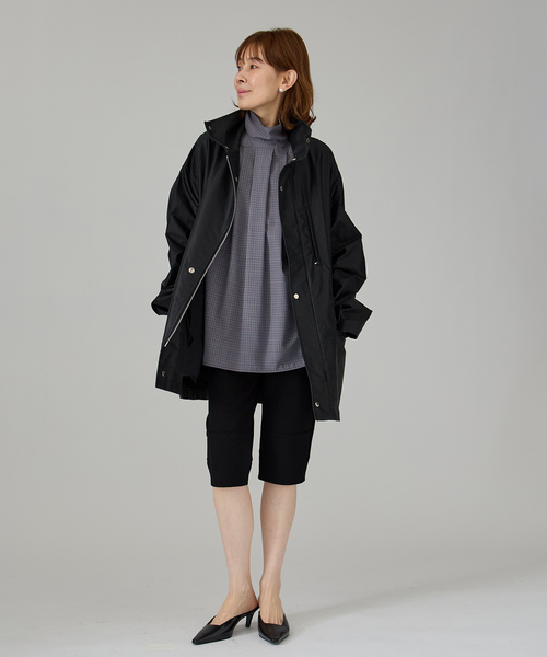 VERMEIL par iena(ヴェルメイユパーイエナ)の「BOWTE バウト Technical Cotton Field コート 261060006(その他アウター・レディース・ブラック・X-SMALL/SMALL)」の2枚目の写真