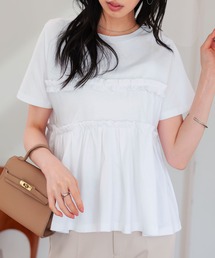 ペプラム」に該当するTシャツ/カットソー（ホワイト/白色系・半袖