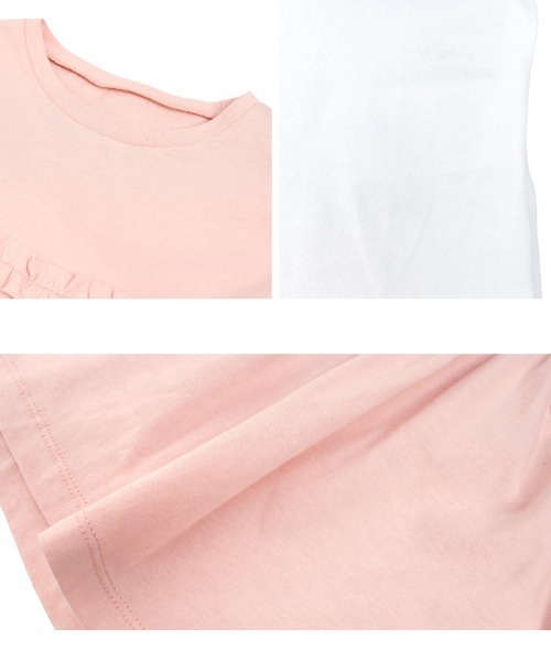 KOBE LETTUCE(コウベレタス)の「ペプラムTシャツ(Tシャツ/カットソー・レディース・ピンク/オフホワイト/ブラック・M)」の9枚目の写真