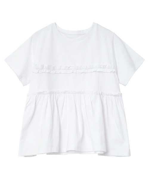 KOBE LETTUCE(コウベレタス)の「ペプラムTシャツ(Tシャツ/カットソー・レディース・ピンク/オフホワイト/ブラック・M)」の10枚目の写真