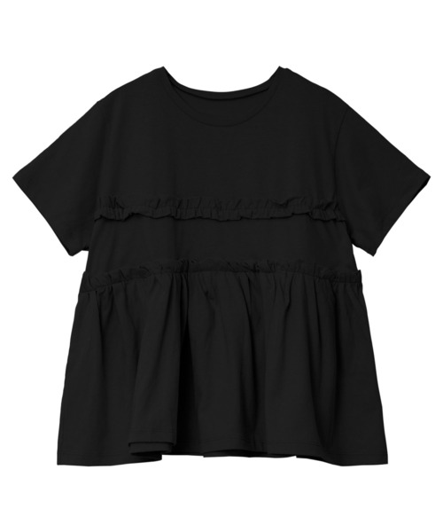KOBE LETTUCE(コウベレタス)の「ペプラムTシャツ(Tシャツ/カットソー・レディース・ピンク/オフホワイト/ブラック・M)」の11枚目の写真