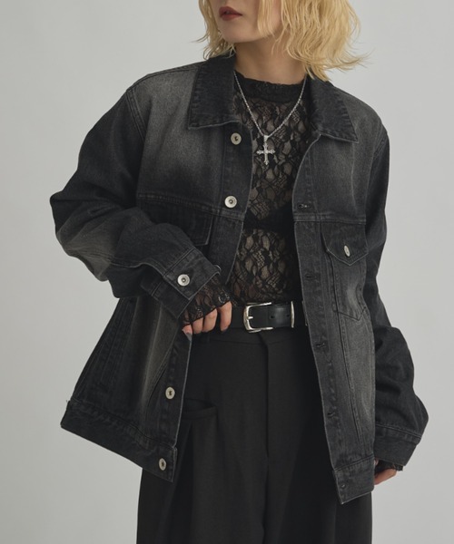 Lui's(ルイス)の「【mi-企画】デニムジャケット(デニムジャケット・レディース・ブラック/インディゴブルー・S/M)」の2枚目の写真