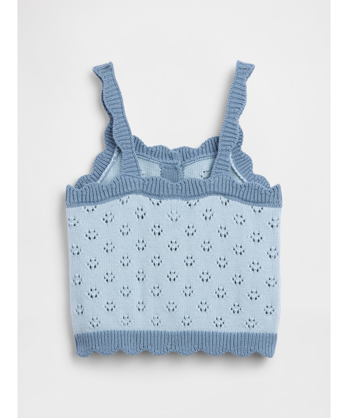 GAP(ギャップ)の「ポインテール カラーブロック ニットタンクトップ (幼児・ベビー)(ニット/セーター・キッズ・ブルー/アイボリー・105cm/110cm/100cm/90cm/80cm/70cm/95cm)」の3枚目の写真