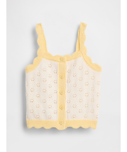 GAP(ギャップ)の「ポインテール カラーブロック ニットタンクトップ (幼児・ベビー)(ニット/セーター・キッズ・ブルー/アイボリー・105cm/110cm/100cm/90cm/80cm/70cm/95cm)」の4枚目の写真