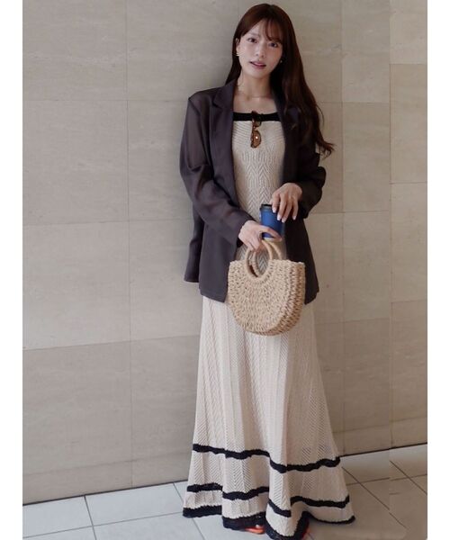 LAGUNAMOON(ラグナムーン)の「ノースリレースニットワンピース 【夏服】【XSサイズ】(ワンピース・レディース・ベージュ・SMALL/X-SMALL)」の9枚目の写真