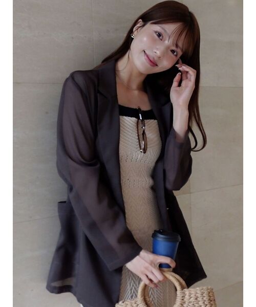 LAGUNAMOON(ラグナムーン)の「ノースリレースニットワンピース 【夏服】【XSサイズ】(ワンピース・レディース・ベージュ・SMALL/X-SMALL)」の10枚目の写真
