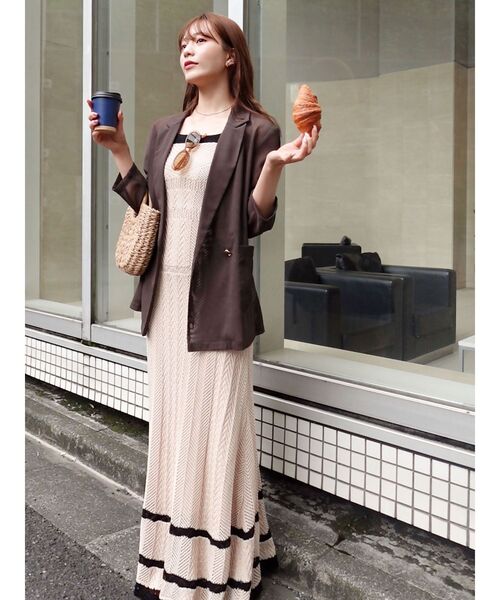 LAGUNAMOON(ラグナムーン)の「ノースリレースニットワンピース 【夏服】【XSサイズ】(ワンピース・レディース・ベージュ・SMALL/X-SMALL)」の11枚目の写真