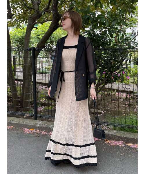 LAGUNAMOON(ラグナムーン)の「ノースリレースニットワンピース 【夏服】【XSサイズ】(ワンピース・レディース・ベージュ・SMALL/X-SMALL)」の17枚目の写真