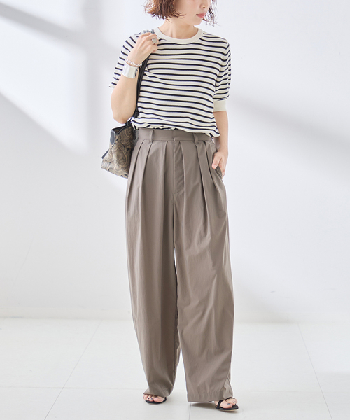 journal standard L'essage(ジャーナルスタンダードレサージュ)の「《追加/撥水/UVカット/手洗い可》WATER REPELLENT/UVカットパンツ(スラックス・レディース・グレー/ベージュ/ブラック・36/38)」の5枚目の写真