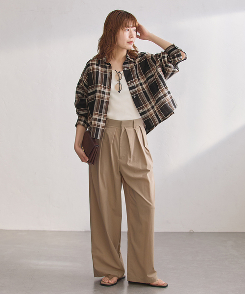 journal standard L'essage(ジャーナルスタンダードレサージュ)の「《追加/撥水/UVカット/手洗い可》WATER REPELLENT/UVカットパンツ(スラックス・レディース・グレー/ベージュ/ブラック・36/38)」の10枚目の写真