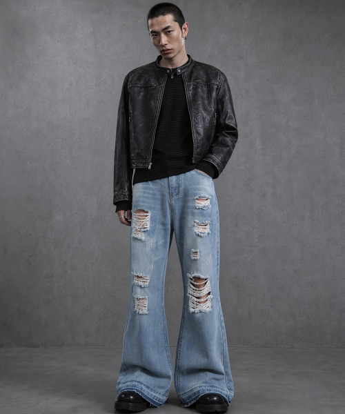 ARTISTWEAR(アーティストウェア)の「セミブーツカットバンディングデニムパンツ(デニムパンツ・レディース・その他・SMALL/MEDIUM/LARGE/X-LARGE/XX-LARGE)」の9枚目の写真