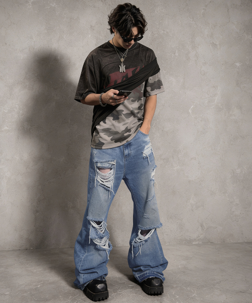 ARTISTWEAR(アーティストウェア)の「セミブーツカットバンディングデニムパンツ(デニムパンツ・レディース・その他・SMALL/MEDIUM/LARGE/X-LARGE/XX-LARGE)」の11枚目の写真
