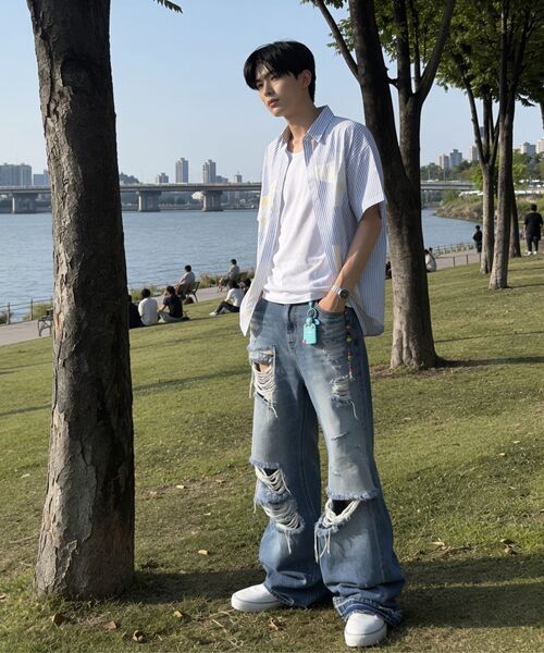 ARTISTWEAR(アーティストウェア)の「セミブーツカットバンディングデニムパンツ(デニムパンツ・レディース・その他・SMALL/MEDIUM/LARGE/X-LARGE/XX-LARGE)」の4枚目の写真