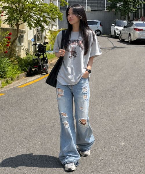 ARTISTWEAR(アーティストウェア)の「セミブーツカットバンディングデニムパンツ(デニムパンツ・レディース・その他・SMALL/MEDIUM/LARGE/X-LARGE/XX-LARGE)」の6枚目の写真