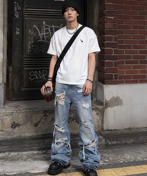 ARTISTWEAR(アーティストウェア)の「セミブーツカットバンディングデニムパンツ(デニムパンツ・レディース・その他・SMALL/MEDIUM/LARGE/X-LARGE/XX-LARGE)」の8枚目の写真