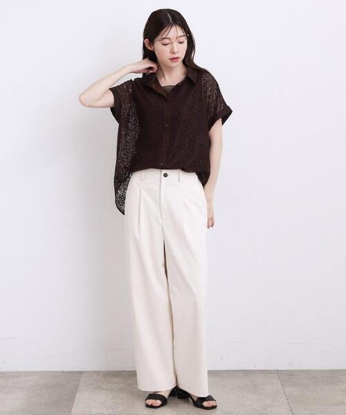 grove(グローブ)の「【洗える・体型カバー】レースドルマンシャツ(シャツ/ブラウス・レディース・オレンジ/オフホワイト/ブラウン系その他/ブラック・02/03/04/05/01)」の12枚目の写真