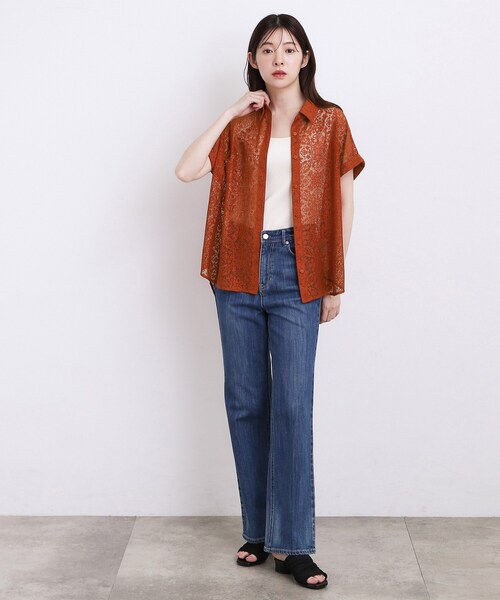 grove(グローブ)の「【洗える・体型カバー】レースドルマンシャツ(シャツ/ブラウス・レディース・オレンジ/オフホワイト/ブラウン系その他/ブラック・02/03/04/05/01)」の17枚目の写真