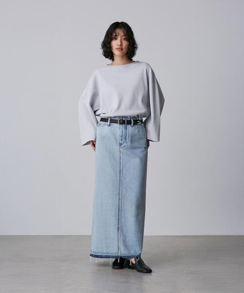 YLEVE(イレーヴ)の「YLEVE / 13.5oz DENIM SKIRT FADE(デニムスカート・レディース・ブルー/ブラック・2/1/0)」の2枚目の写真