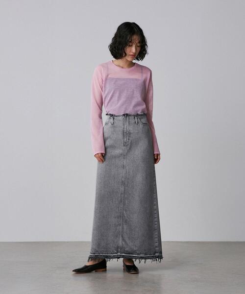 YLEVE(イレーヴ)の「YLEVE / 13.5oz DENIM SKIRT FADE(デニムスカート・レディース・ブルー/ブラック・2/1/0)」の1枚目の写真