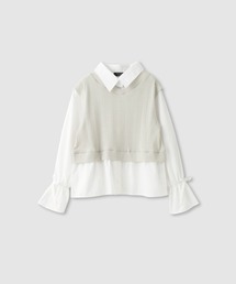 RICH MIX（リッチミックス）の「【RICHMIX/リッチミックス】 異素材ドッキング レイヤードデザイン ブラウス（シャツ/ブラウス）」