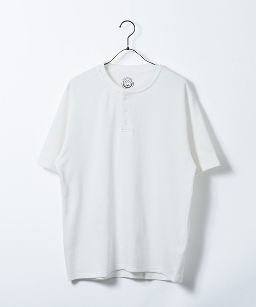 jiggys shop(ジギーズショップ)の「オーガニックコットン ワッフルサーマル ヘンリーネック 半袖Tシャツ カットソー(Tシャツ/カットソー・メンズ・杢グレー/ホワイト/ブラック・LARGE/MEDIUM/X-LARGE)」の11枚目の写真