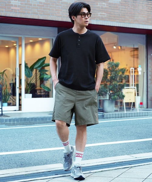 jiggys shop(ジギーズショップ)の「オーガニックコットン ワッフルサーマル ヘンリーネック 半袖Tシャツ カットソー(Tシャツ/カットソー・メンズ・杢グレー/ホワイト/ブラック・LARGE/MEDIUM/X-LARGE)」の14枚目の写真
