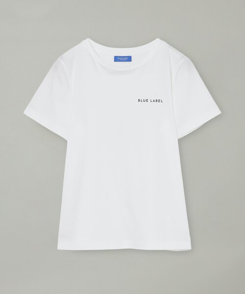 BLUE LABEL CRESTBRIDGE(ブルーレーベルクレストブリッジ)の「エナメルロゴプリントTシャツ(Tシャツ/カットソー・レディース・ベビーピンク/ホワイト/ブルー系その他2/ブラック・38)」の11枚目の写真
